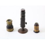 Microscope Novelty Rubber, and 2 binoculars, ca. 1900