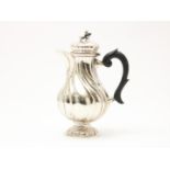 Silver Rococo coffee pot, master Rosenberg, number 934, Augsburg 1780, height 28 cm, gross weight