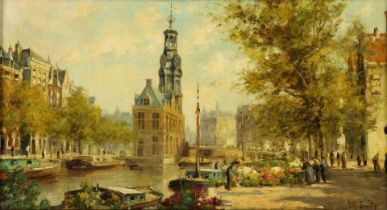 Smits, Jan Gerard. view of the Munttoren, Amsterdam