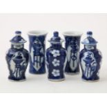 Porcelain miniature cupboard set, China 19th century 