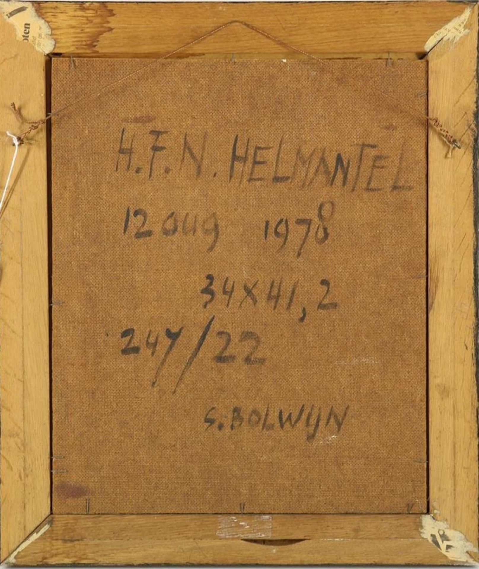 Henk Helmantel, portret on board - Bild 4 aus 4