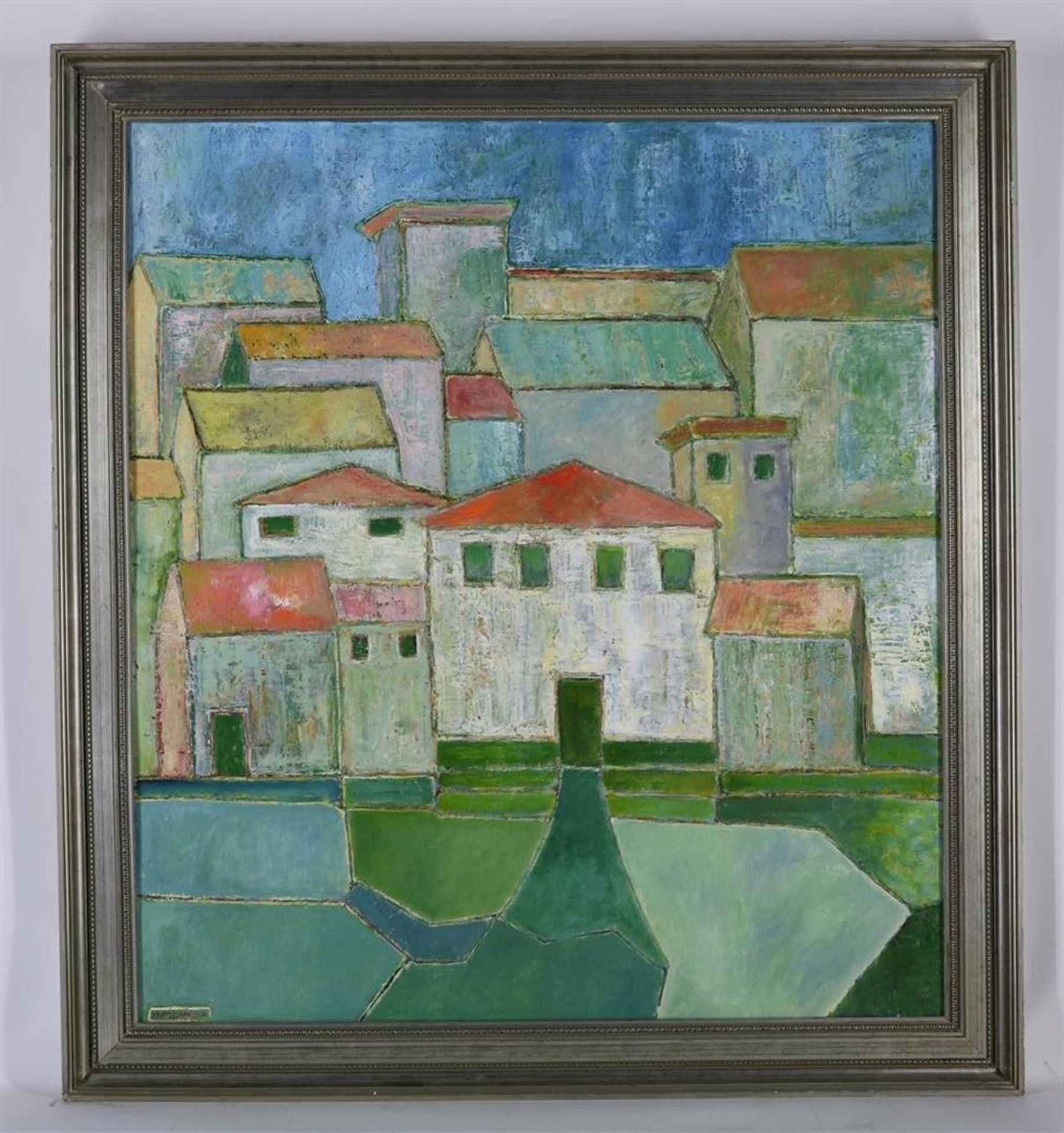 Hans Butzelaar (1945-) Village view in Capetiana, Italy, signed lower right. Oil on canvas 100 x - Image 2 of 4