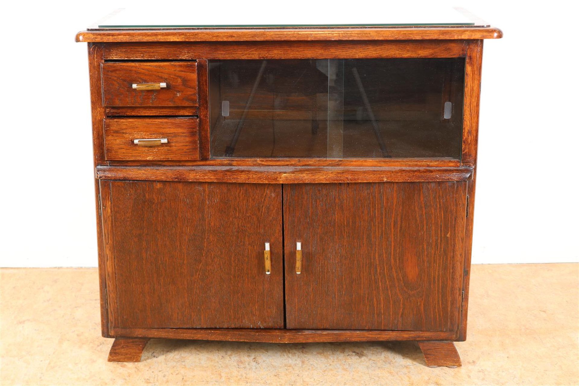 Oak Art Deco tea cabinet 