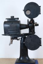 Partly black metal film projector