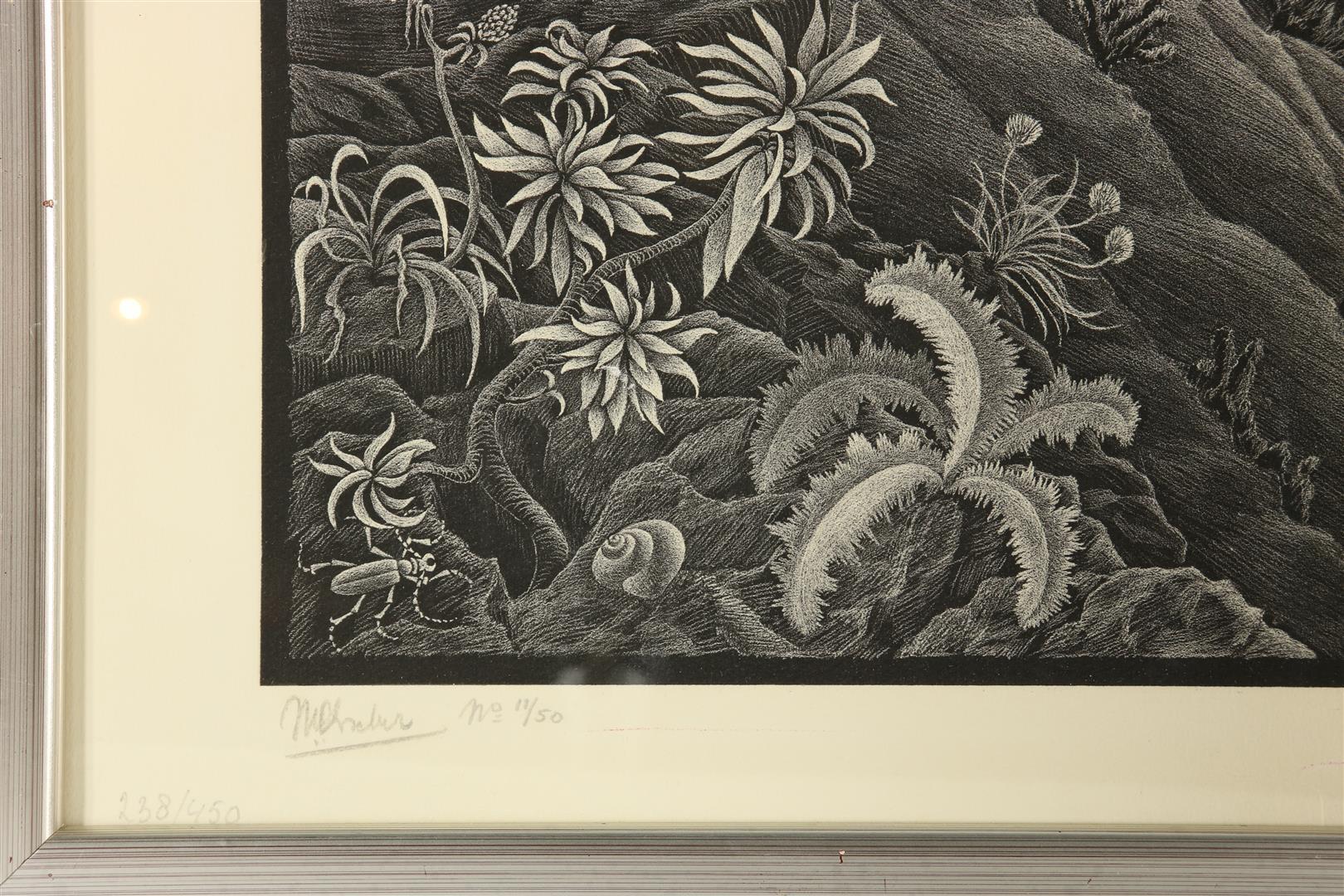 After: Escher, Maurits Cornelis. Italian landscape, signed and numbered in the print, litho/ - Image 3 of 4