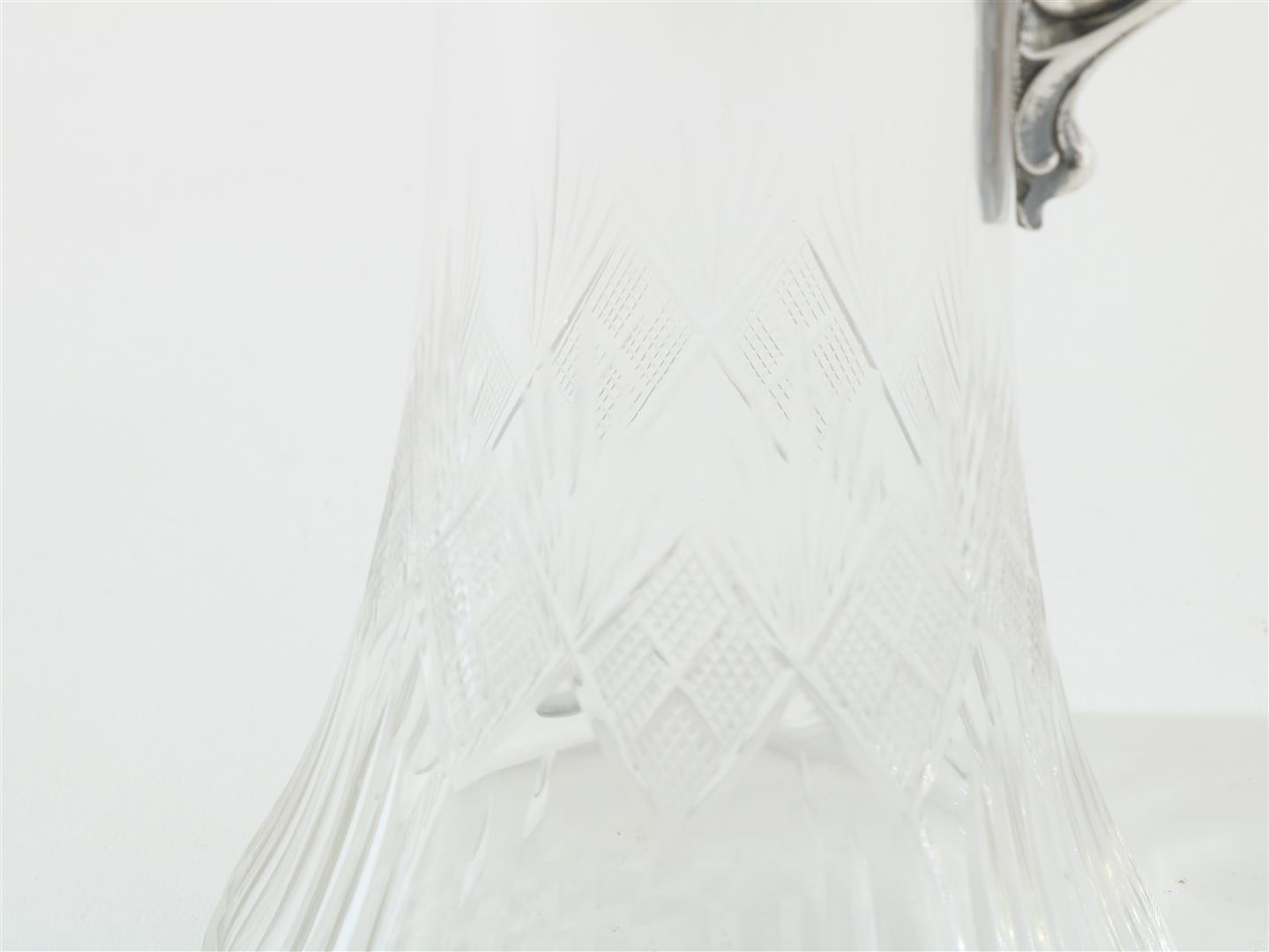Crystal glass Art Nouveau decanter with silver-plated frame, WMF (Württembergische - Image 3 of 4