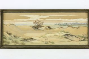 Samuel Schellink. Dune, watercolour