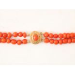 Red coral 2-way necklace