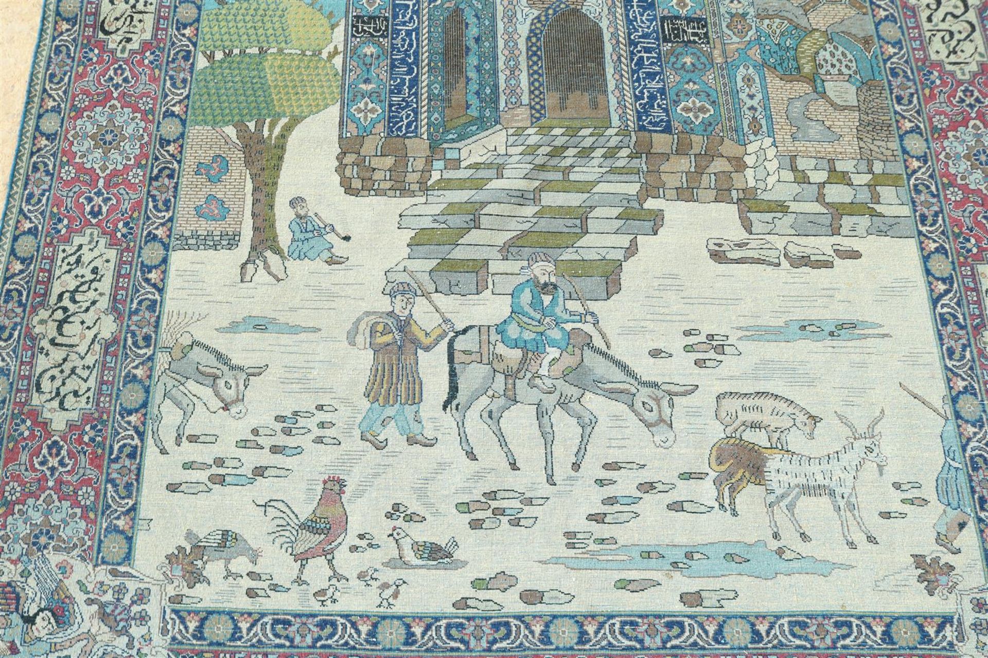 Wool and cotton tapestry, Tabriz, approx. 1910/20 - Bild 12 aus 14