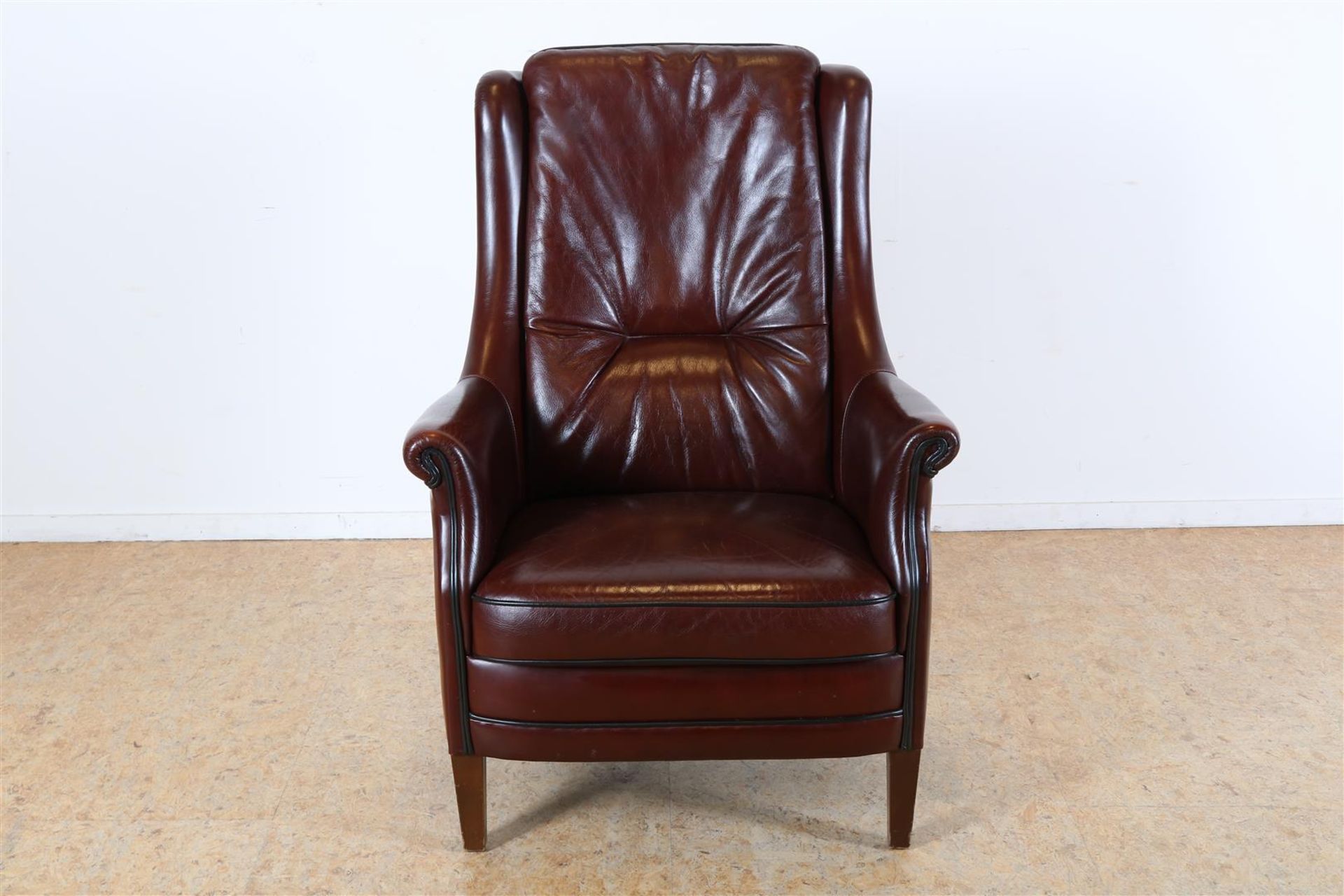 brownleather fauteuil