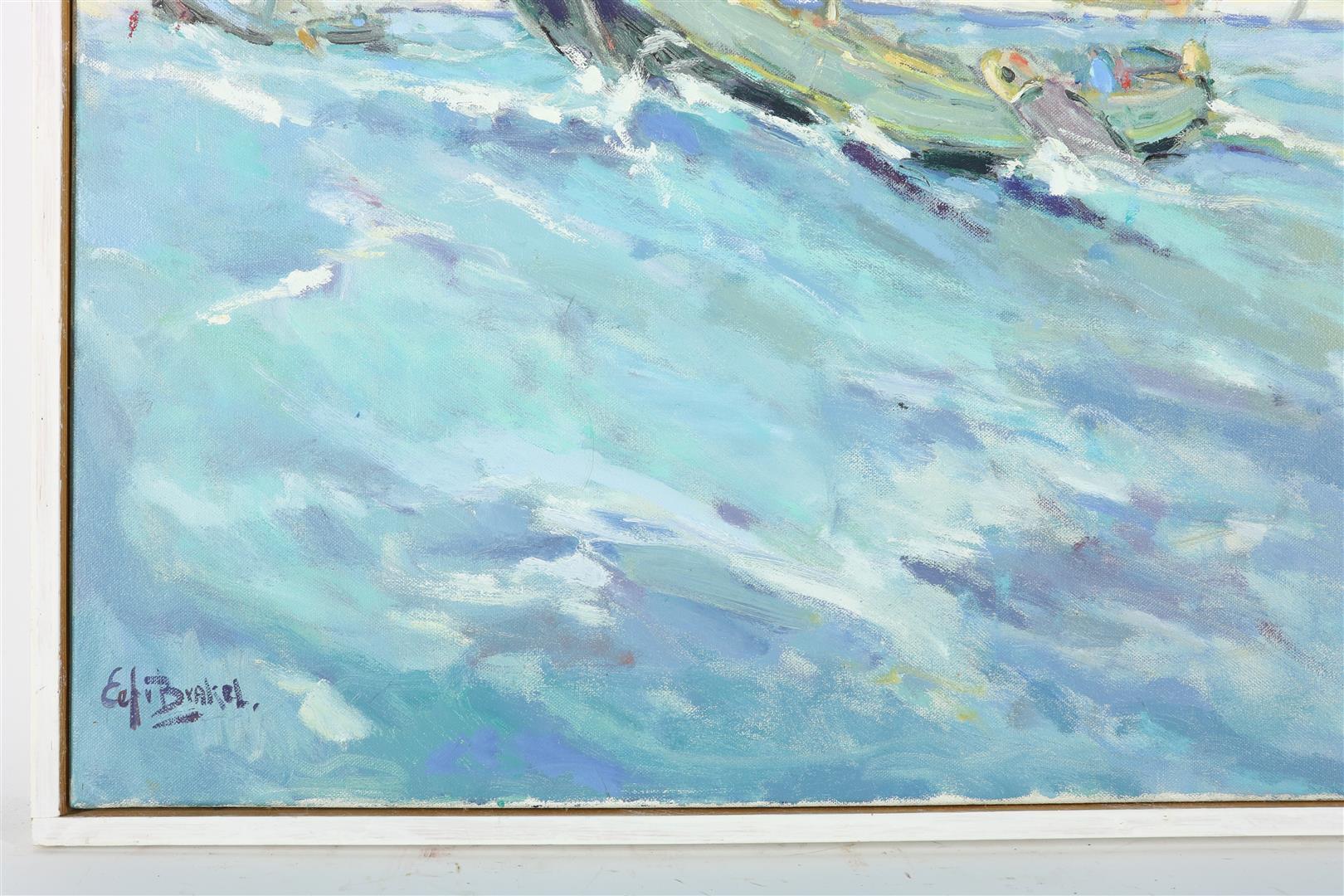 Eef van Brakel (1930-2014) Seascape, signed lower left. Canvas 70 x 80 cm. - Image 3 of 4