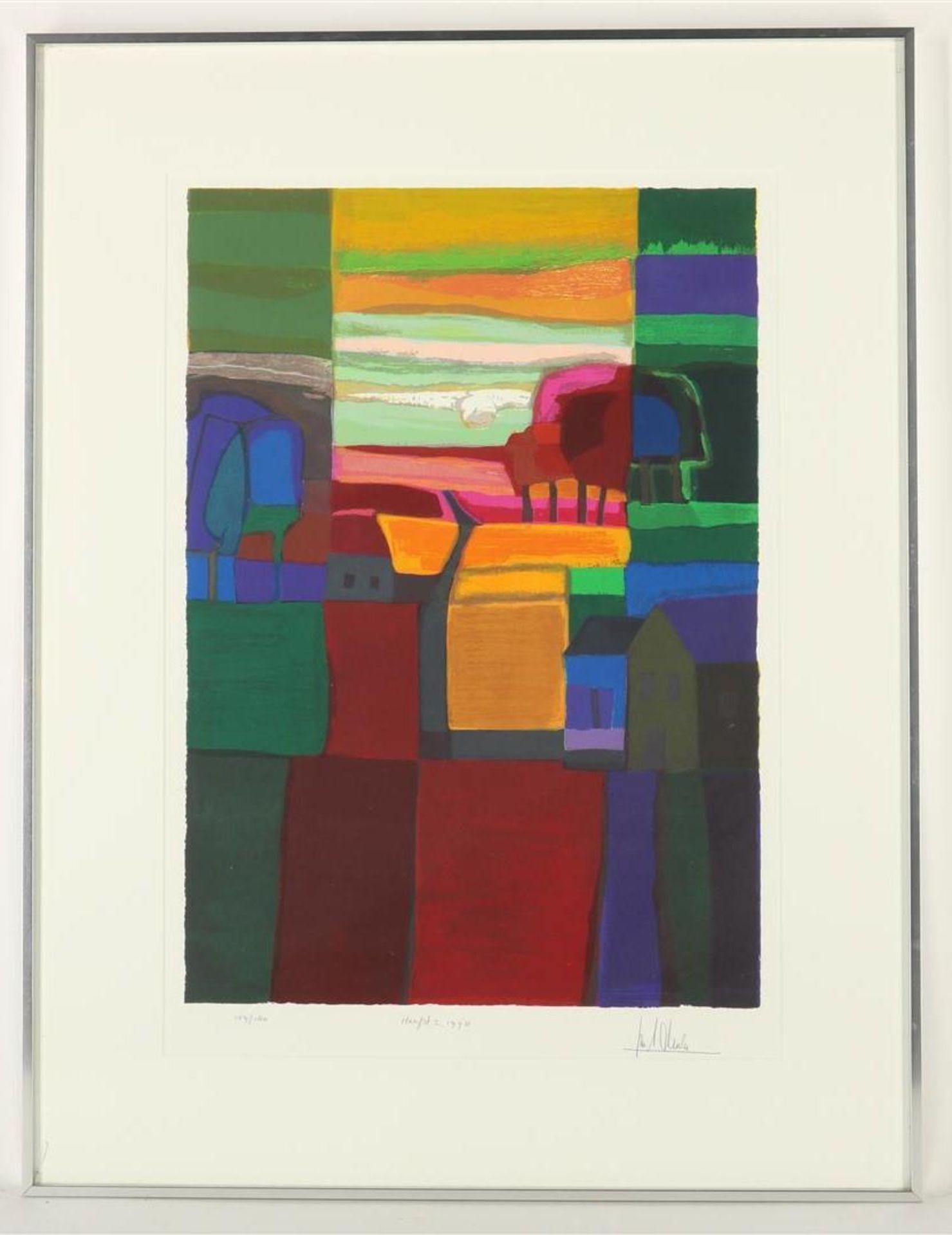 Ton Schulten (1938-) Autumn I 1998, signed lower right, numbered 157/180 lower right, screen print - Image 2 of 4