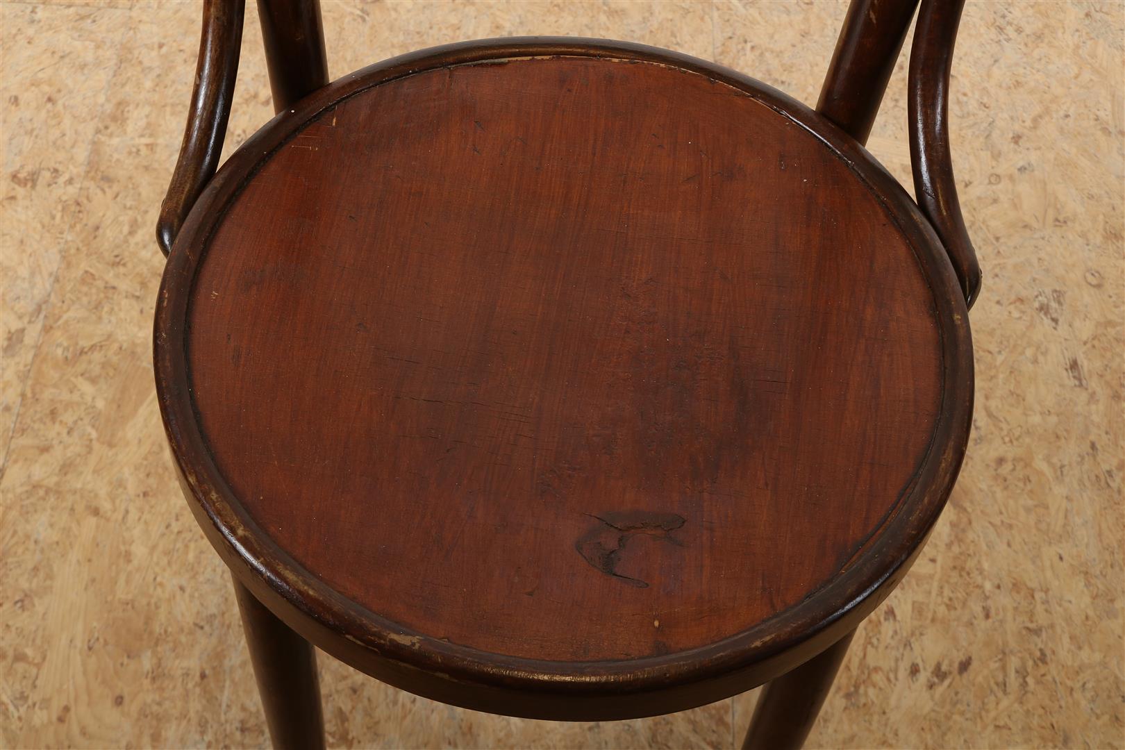 Beech wood Thonet-style chair, with illegible stamp on the bottom, possibly Austria, approx 1920. - Image 3 of 3