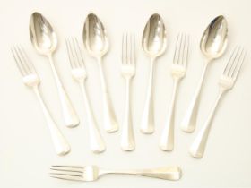 Lot with silver forks and spoons