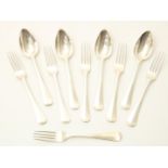 Lot with silver forks and spoons