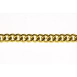 Yellow gold solid gourmet link bracelet, heather. 916/000, gross weight 53 grams, length 17 cm.