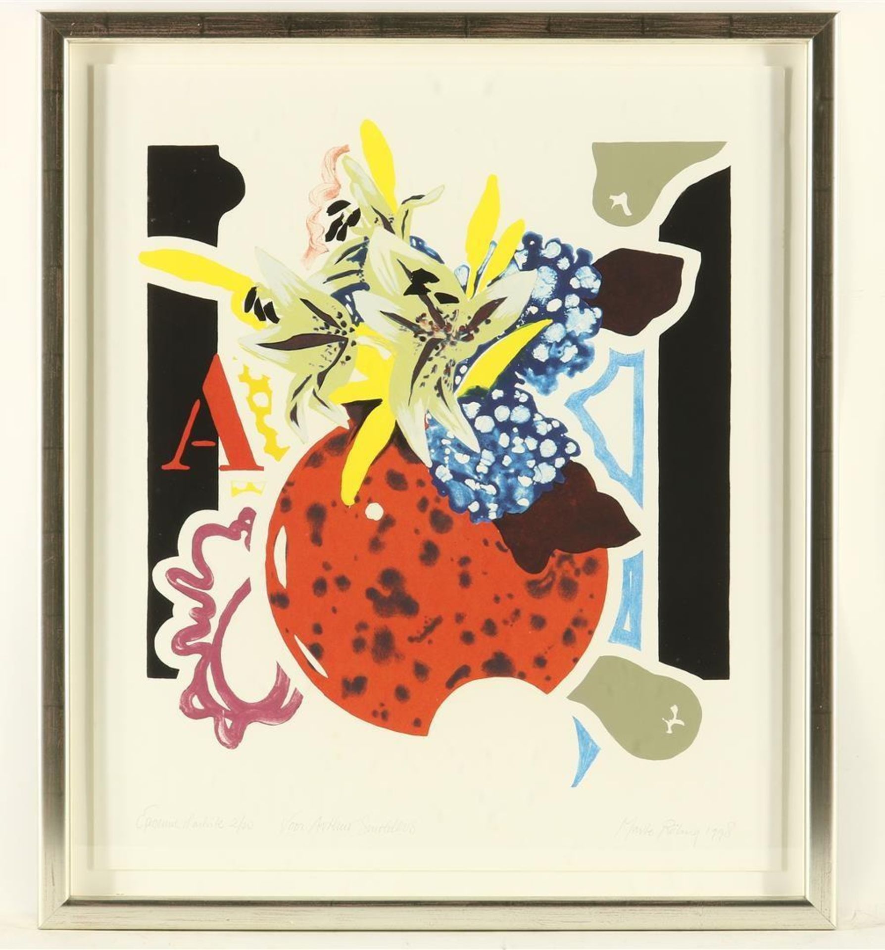 Marte Röling (1939-) Modern composition with A, signed lower right and dated 1998, Epreuve d'artiste - Image 2 of 4