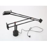 Black metal design desk lamp, Richard Sapper, model Tizio for Artemide, Italy, 1970s.