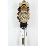 Frisian chair clock with painted dial