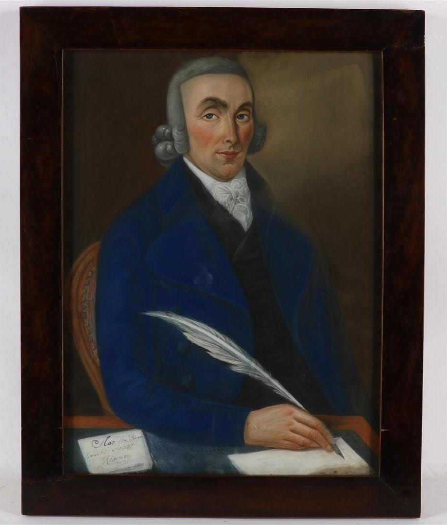 Portrait of a man, 18th century, pastel - Image 2 of 3