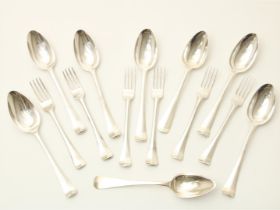 Silver forks and spoons