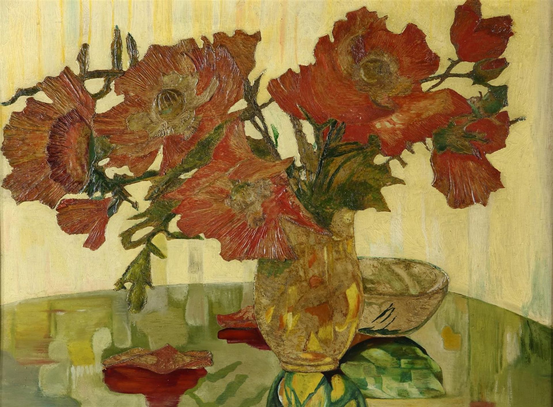 Stil life with papaver, after Vincent