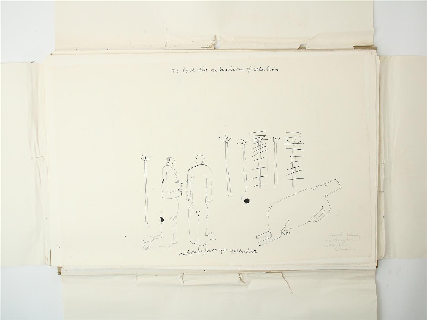 Anton Heyboer (1924-2005) Folder with 61 unique drawings, all signed and dated, Indian ink / - Image 25 of 29