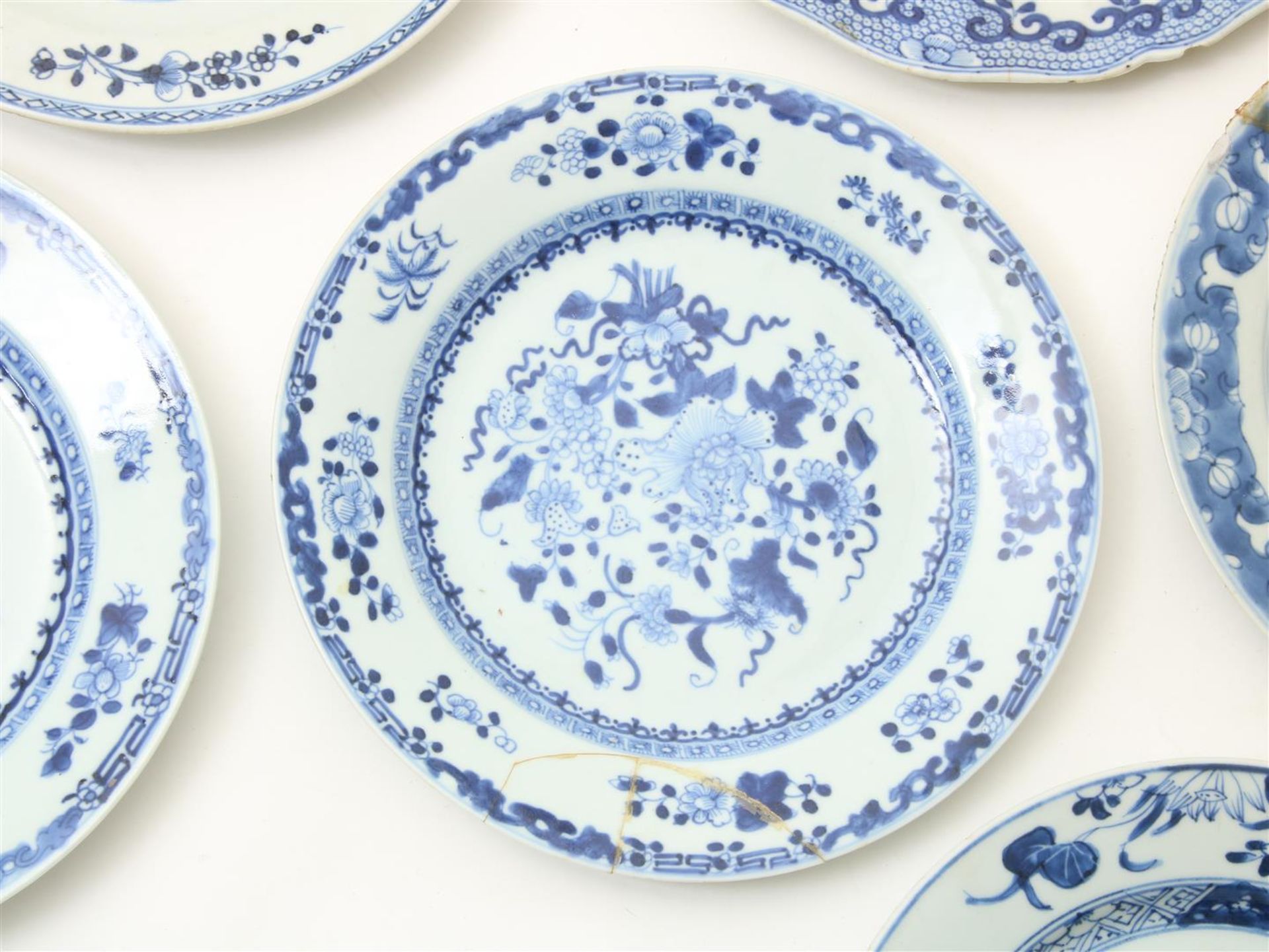 6 porcelain Qianlong plates, China - Bild 3 aus 8