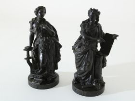 Set of sculptures of Roman ladies in robes
