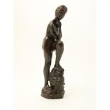 Wilhelm Lehmbruck (1881-1919) Woman with foot on roller, bronze sculpture, signed number 6/8,