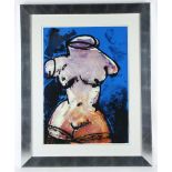 Herman Brood (1946-2001) Torsoblue, signed in the middle, screen print épreuve d'artiste, 97 x 70