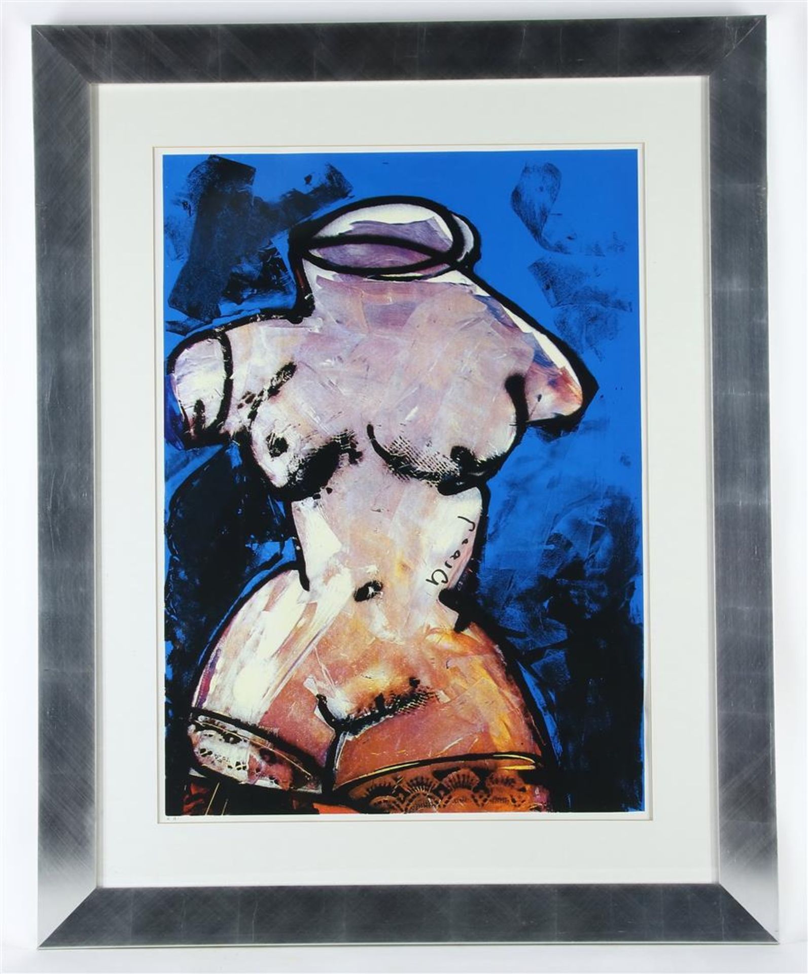 Herman Brood (1946-2001) Torsoblue, signed in the middle, screen print épreuve d'artiste, 97 x 70