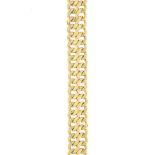 Gold gourmet link bracelet, grade 585/000, gross weight 11 grams.