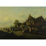 Hendrik Adolf Schaep (1826-1870) Village festival, signed and dated lower right "Henri . Schaep