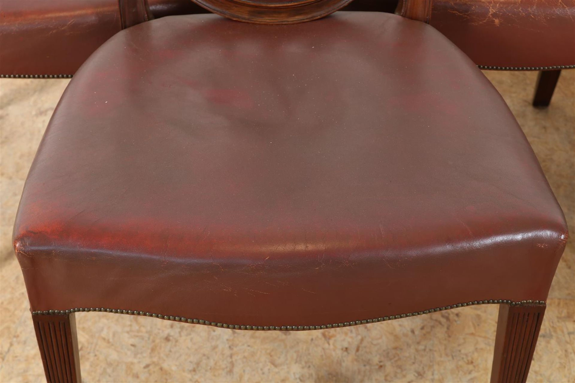 Series of 6 mahogany Hepplewhite style chairs - Bild 2 aus 7