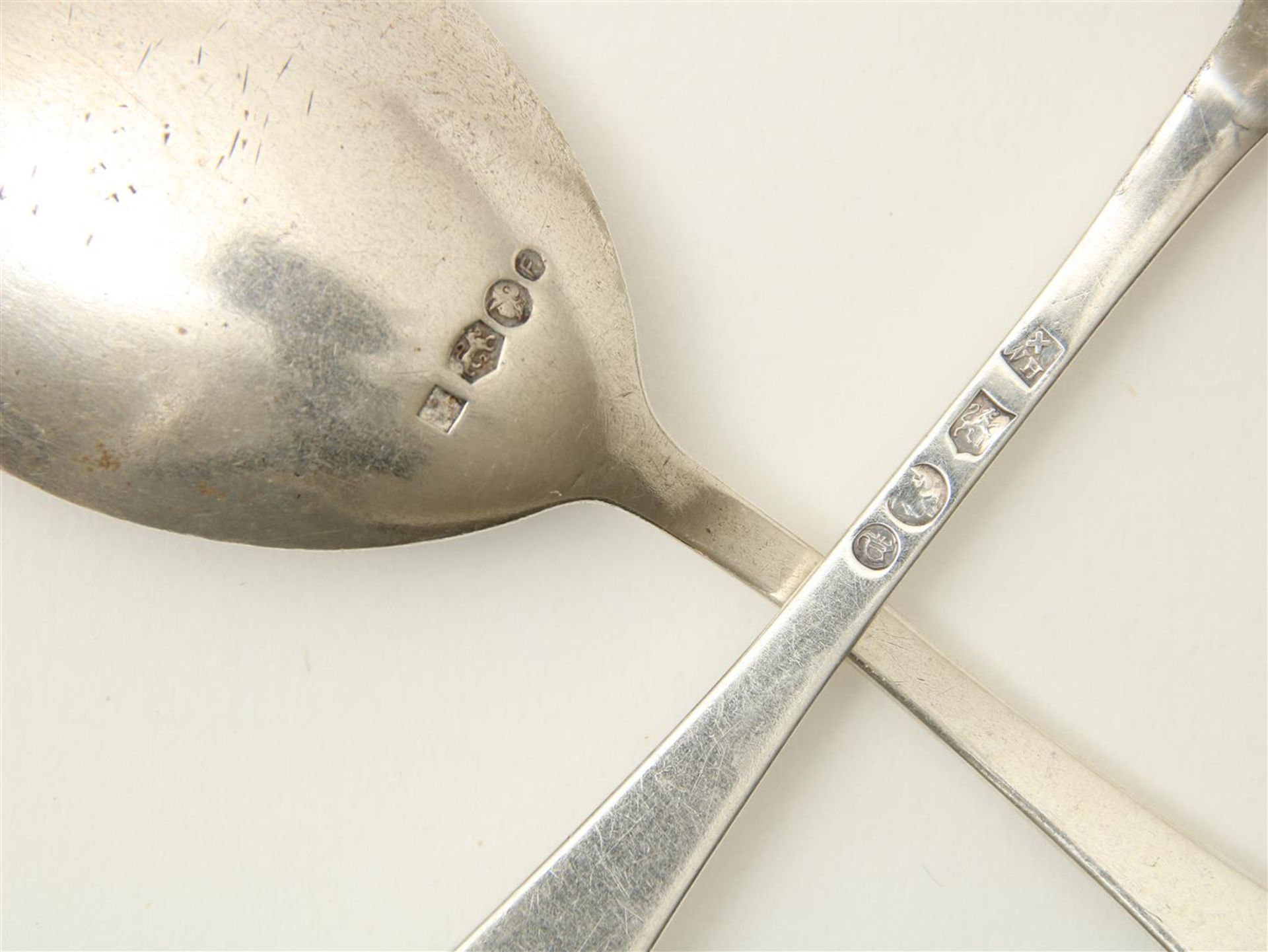 Twelve silver coffee spoons with Dutch smooth, grade 925/000, maker's mark: "xWH", Willem Albertus - Image 2 of 3