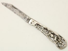 Silver pocket knife, “P.D. BAUS”