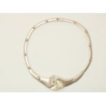 Silver design link necklace, Lapponia, 'Origami', grade 925/000, length 42 cm.