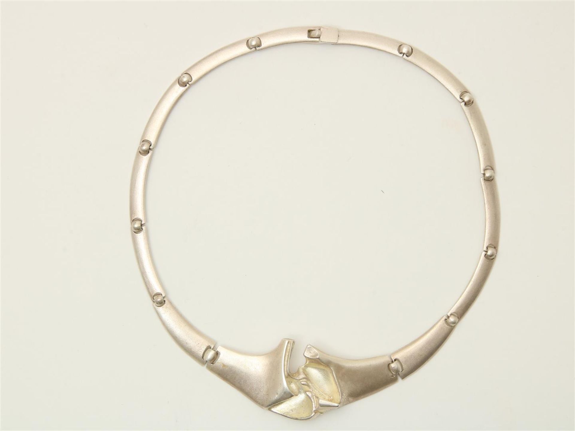 Silver design link necklace, Lapponia, 'Origami', grade 925/000, length 42 cm.