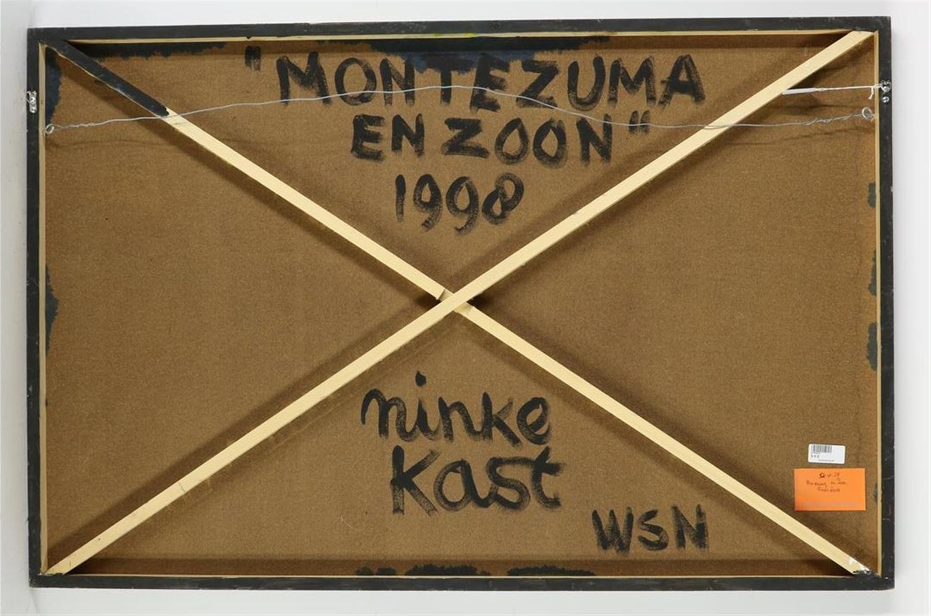 Ninke Kast (1926-2022) 'Montezuma and son', signed and dated 1998 on the reverse, board 80 x 122 - Image 3 of 3