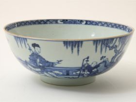 Porcelain bowl decorated in blue