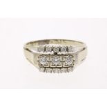 White gold ring set with brilliant cut diamond approx. 0.25 crt. content 585/000, ring size 16.2,