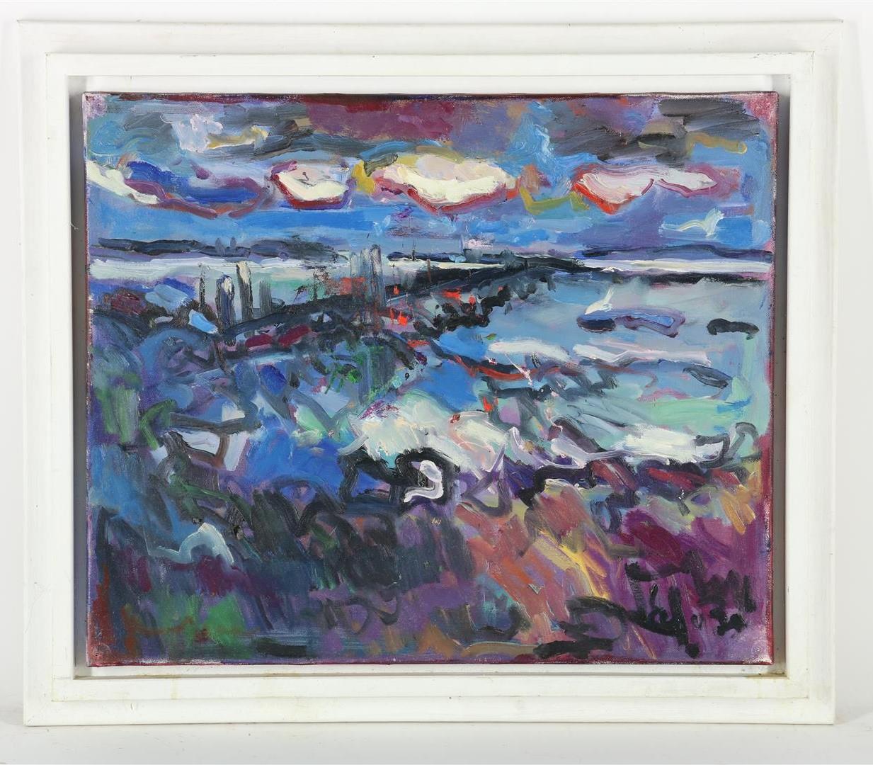 Eef van Brakel (1930-2014) View of Ameland, signed lower right. Canvas 50 x 60 cm. - Image 2 of 4
