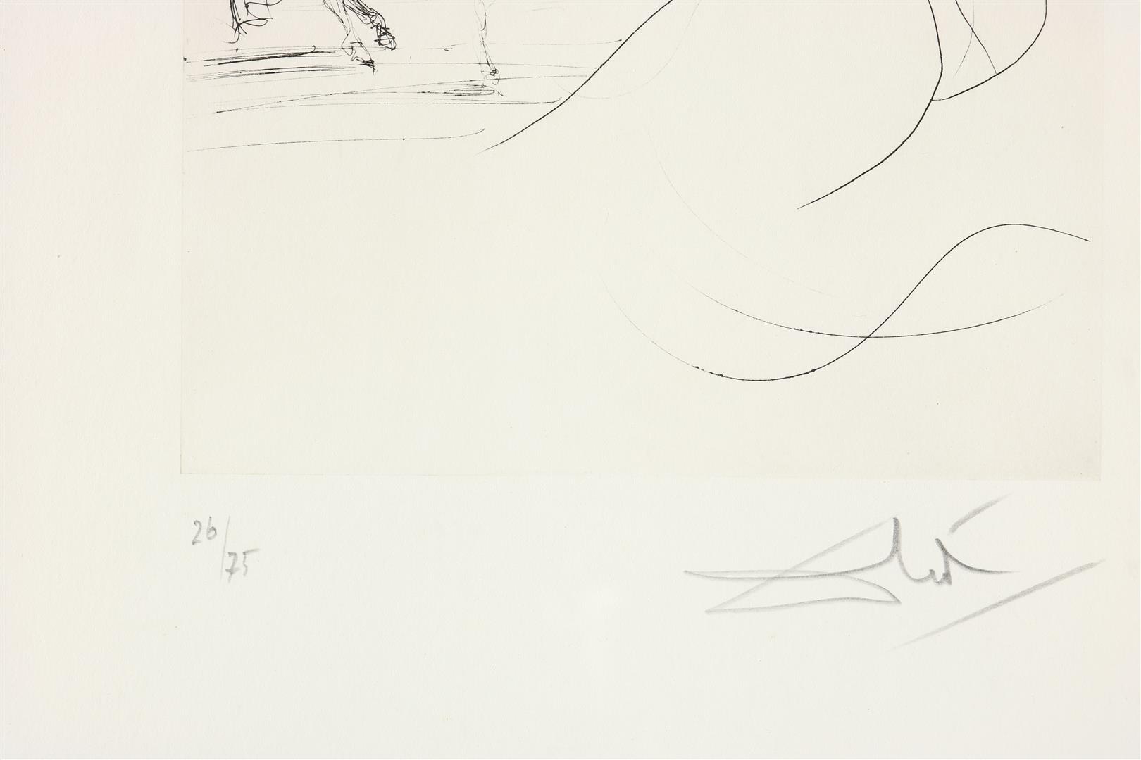 Salvador Dali (1904-1989) Etching, signed lower right, numbered 26/75. - Image 4 of 4