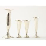 Lot with various silver vases