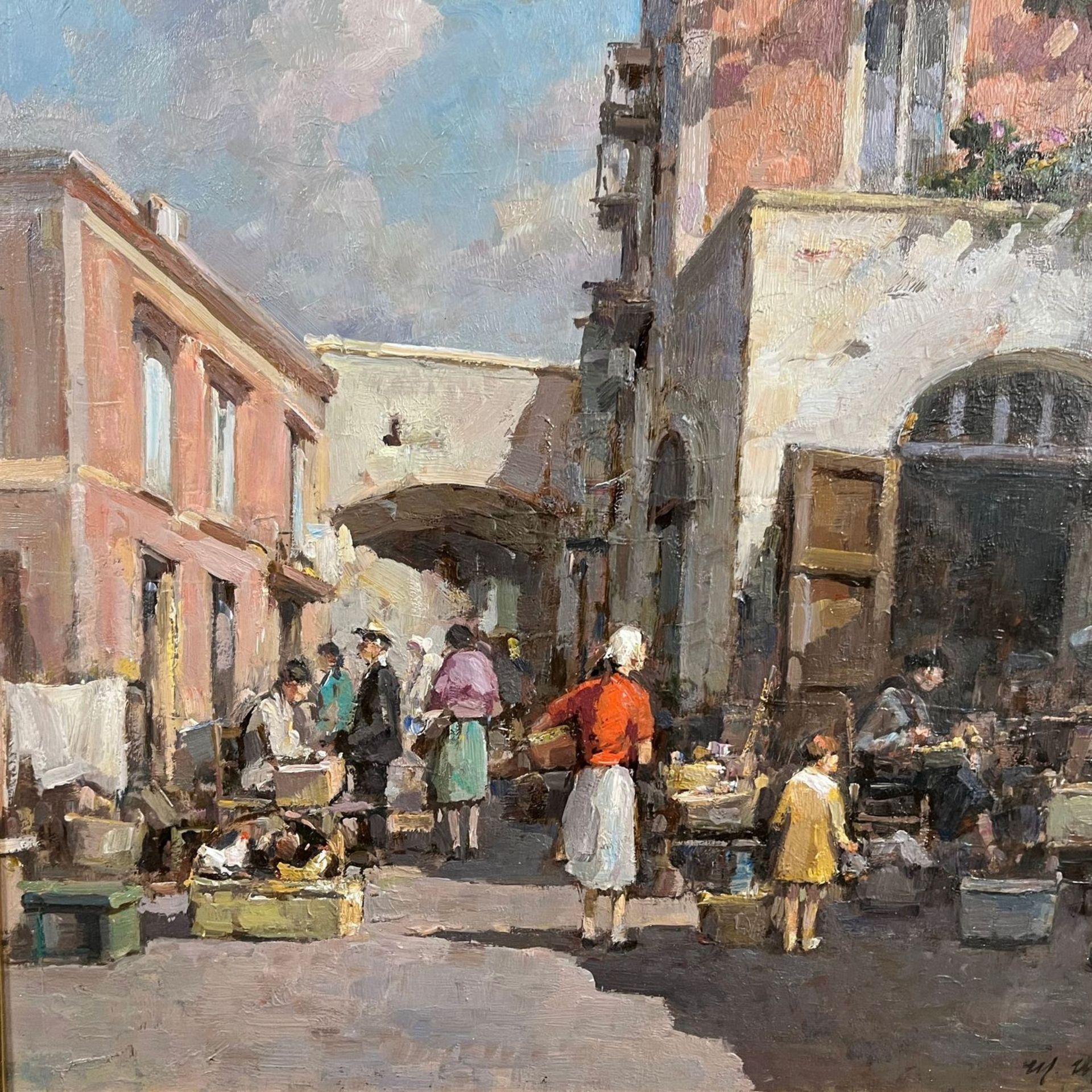 M. Maresca Serra (1912 - 1991) - Market Scene - Bild 2 aus 6