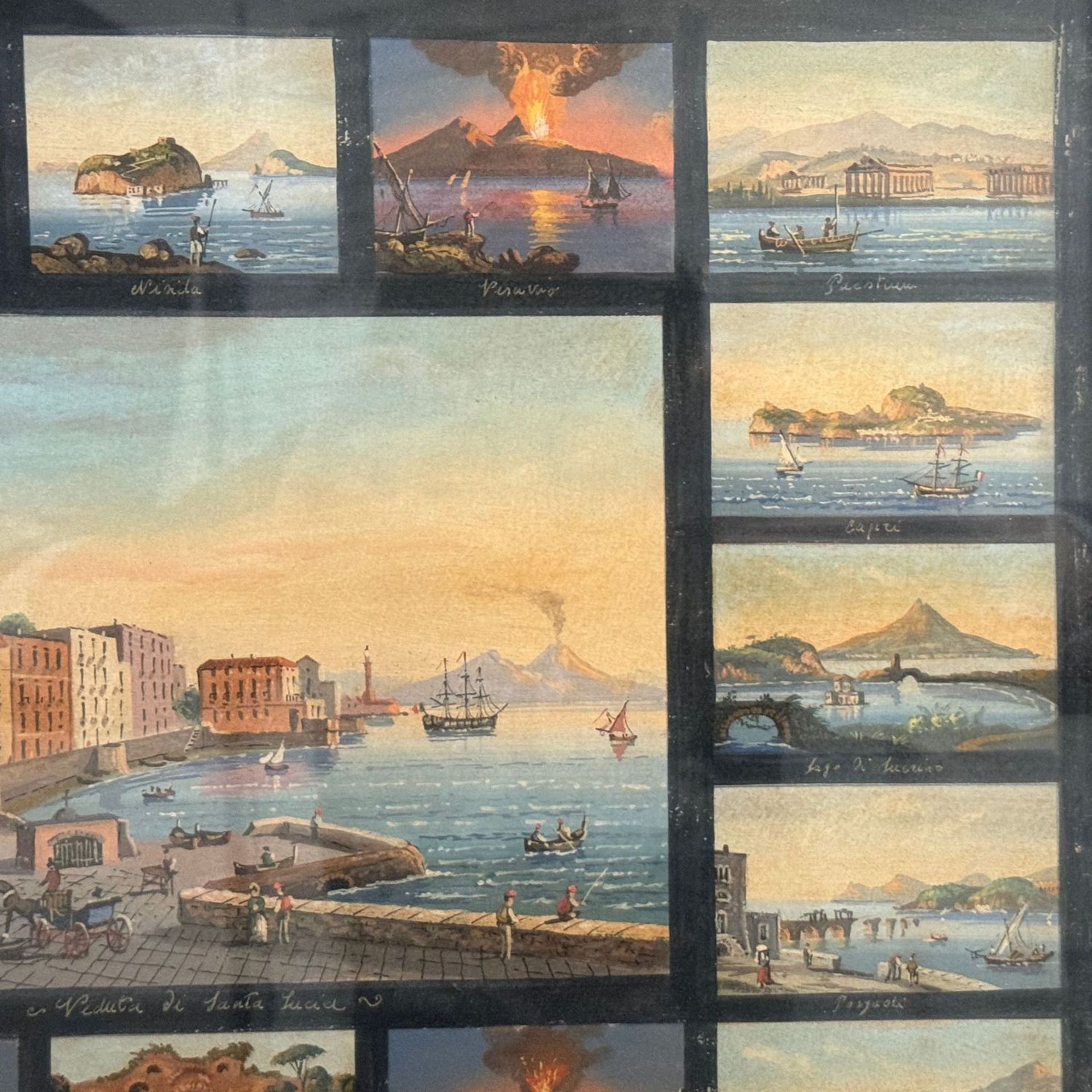 Grouping of 17 miniatures portraying Naples and its surroundings - Image 2 of 8
