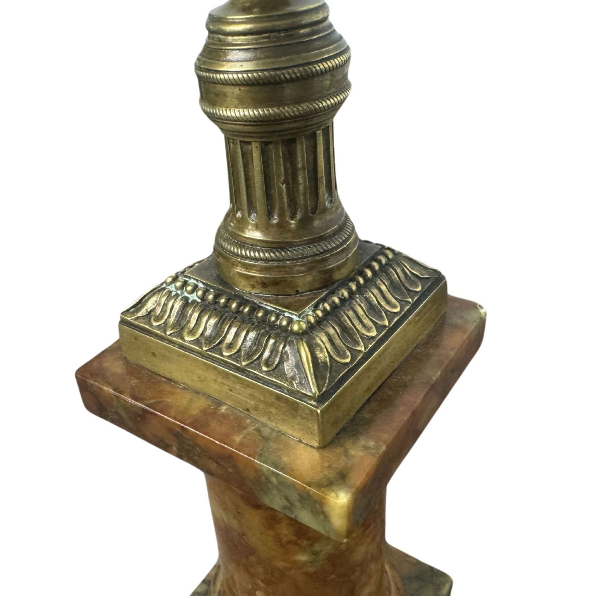 Pair of finely chiseled bronze candle holders - Image 5 of 8