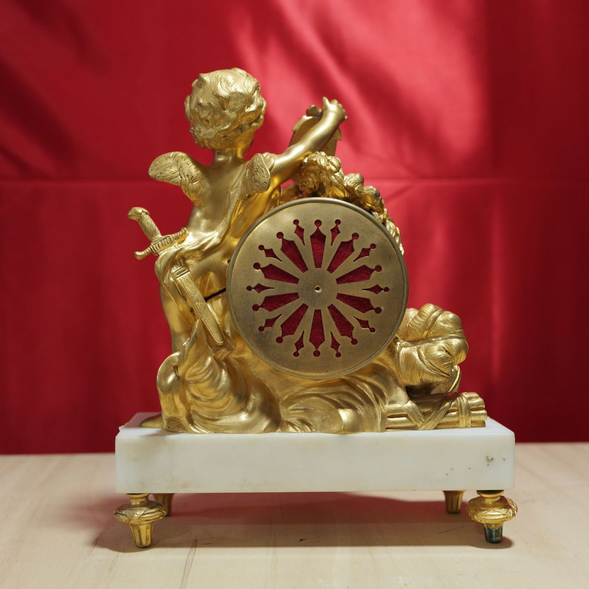 A gilded mercury bronze clock - Bild 2 aus 3