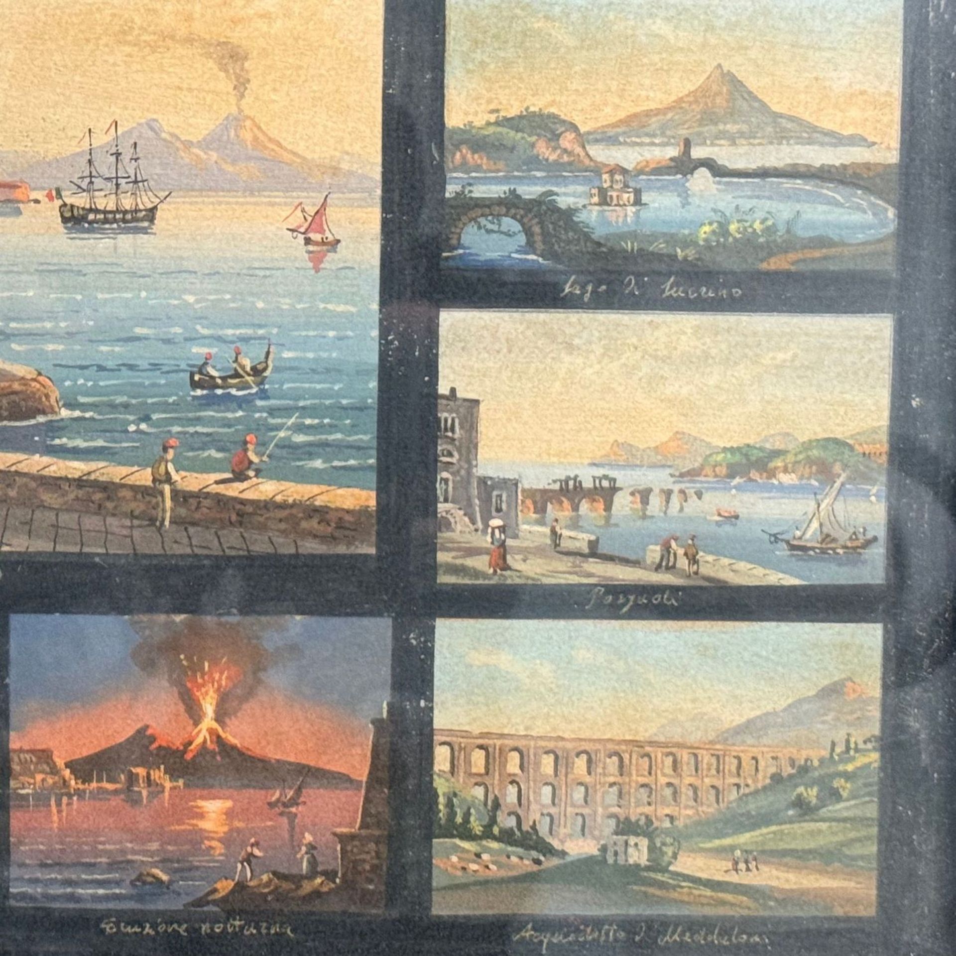 Grouping of 17 miniatures portraying Naples and its surroundings - Image 4 of 8